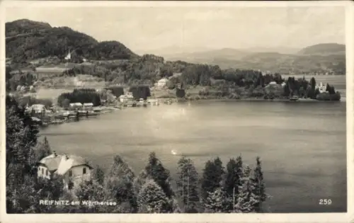 Ak Reifnitz Maria Wörth am Wörthersee Kärnten, REIFNITZ am Wörthersee, Landschaft, Wasser, Bäume,