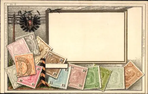 Briefmarken Litho Österreich, Bundeswappen, Heller