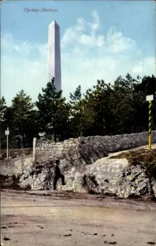 Ak Opicina Trieste Friuli-Venezia-Giulia, Obelisk