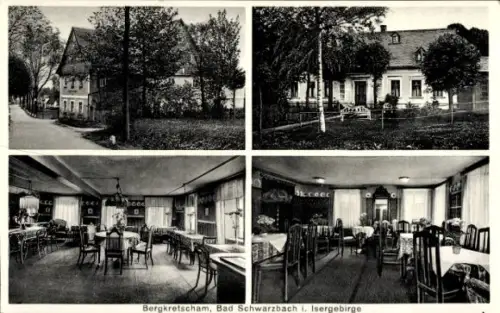 Ak Czerniawa Zdrój Bad Schwarzbach Isergebirge Schlesien, Bergkretscham,  Gasthaus