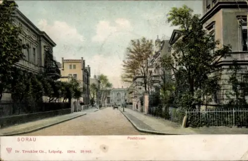 Ak Żary Sorau Niederlausitz Ostbrandenburg, Poststraße