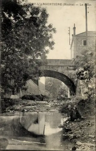 Ak St. Foy l'Argentière Rhône, Brücke