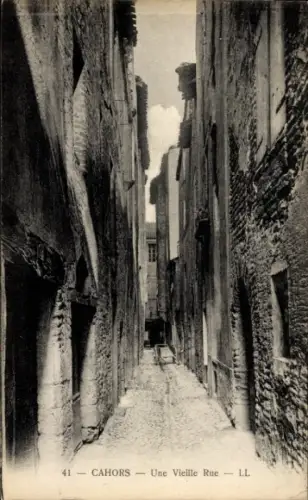 Ak Cahors Lot, alte Straße