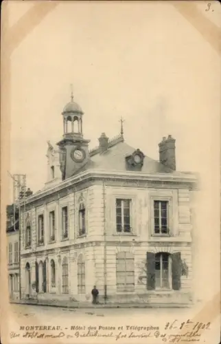 Ak Montereau Seine et Marne, Hôtel des Postes et Télégraphes, Monterau, Jahr 1902