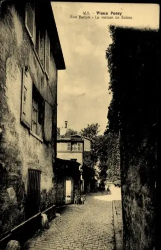 Ak Paris XVI. Passy, Rue Berton, Maison de Balzac