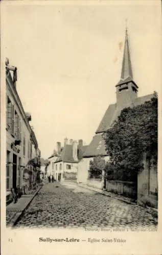 Ak Sully Loiret, Église Saint Ythier