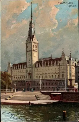 Litho Hamburg Mitte Altstadt, Rathaus
