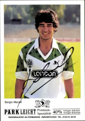 Autogrammkarte Fußballer Sergio Maciel, FC Homburg, Autogramm
