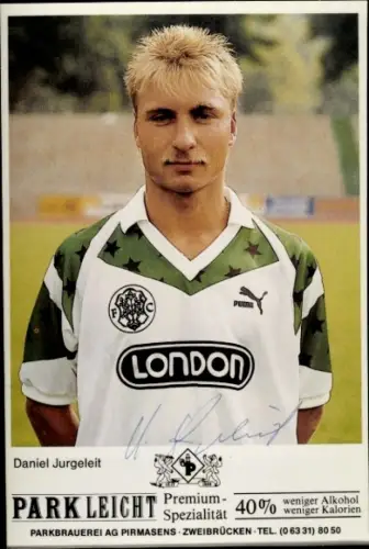 Autogrammkarte Fußballer Daniel Jurgeleit, FC Homburg, Autogramm
