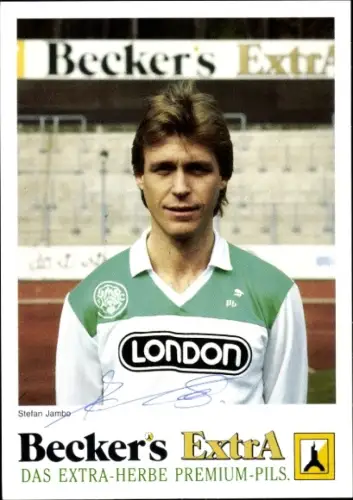 Autogrammkarte Fußballer Stefan Jambo, FC Homburg, Autogramm