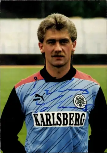 Ak Fußballer Klaus Scherer, FC Homburg, Autogramm
