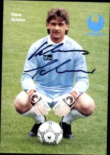 Autogrammkarte Fußballer Klaus Scherer, FC Homburg, Autogramm