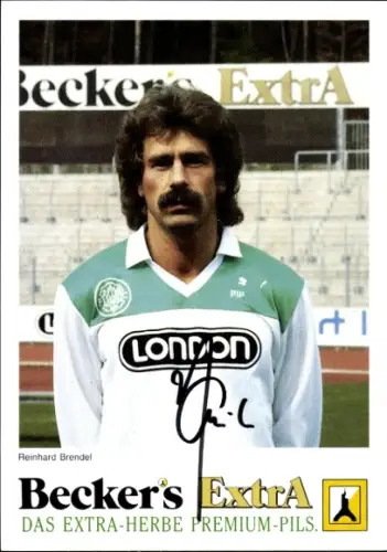 Autogrammkarte Fußballer Reinhard Brendel, FC Homburg, Autogramm