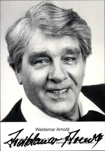 Foto Opernsänger Waldemar Arnold, Portrait, Autogramm