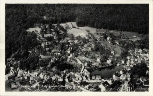 Ak Bad Liebenzell im Schwarzwald, Luftaufnahme vom Ort