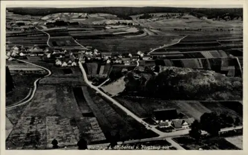 Ak Sontheim (Kreis Münsingen) Heroldstatt in der Schwäbischen Alb, Luftaufnahme von  Stubental, F