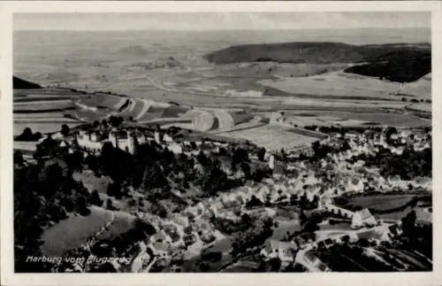 Ak Harburg an der Wörnitz Schwaben, Fliegeraufnahme