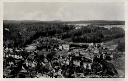 Ak Calw im Schwarzwald, Luftaufnahme vom Ort