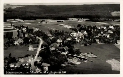 Ak Schwarzenberg im Murgtal Baiersbronn im Schwarzwald, Luftaufnahme