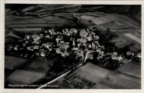 Ak Neusiß Plaue an der Ilm, Fliegeraufnahme