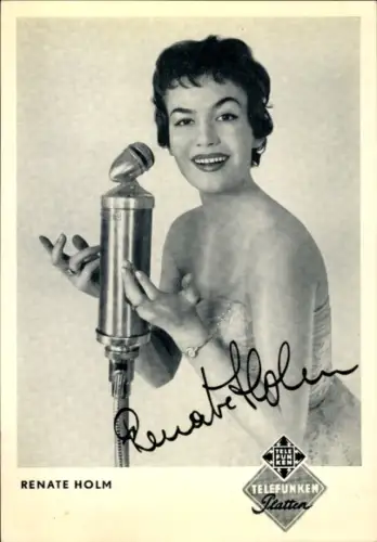 Ak Opernsängerin Renate Holm, Autogramm