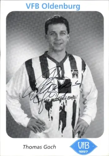 Autogrammkarte Fußballspieler Thomas Goch, VfB Oldenburg