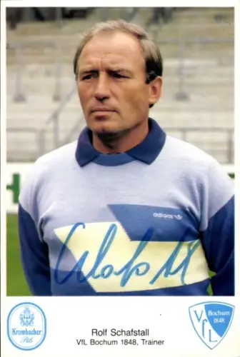 Autogrammkarte Fußballspieler Rolf Schafstall, VfL Bochum