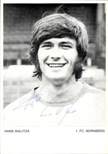 Autogrammkarte Fußballspieler Hans Walitza, 1. FC Nürnberg