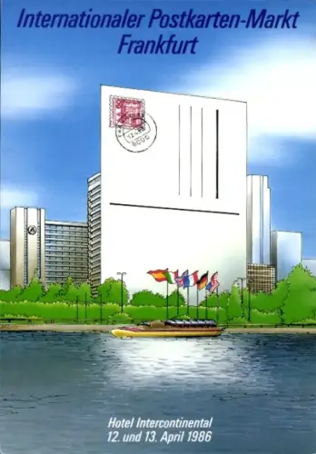 Ak Frankfurt am Main, Internationaler Postkarten-Markt, Hotel Intercontinental 1986