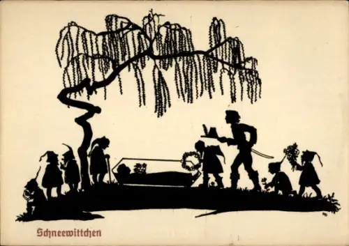 Scherenschnitt Ak Schneewittchen