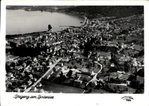 Ak Bregenz am Bodensee Vorarlberg, Fliegeraufnahme