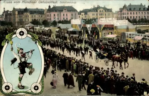 Ak München, Oktoberfest, Schützenzug