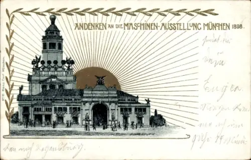 Präge Litho München, Andenken an die Maschinen-Ausstellung 1898