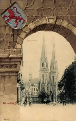 Wappen Ak Düsseldorf am Rhein, Marienkirche