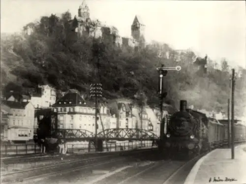 Foto Iserlohn im Märkischen Kreis, Eisenbahn, Dampflokomotive, Brücke