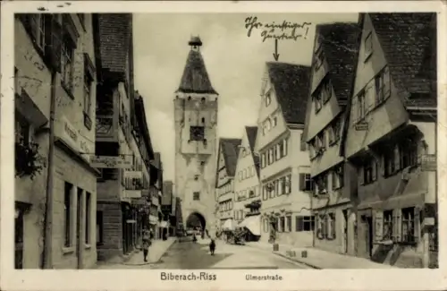 Ak Biberach an der Riß in Oberschwaben, Ulmer Straße