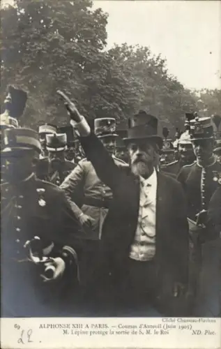 Ak Paris, Alphonse XIII., Juni 1905