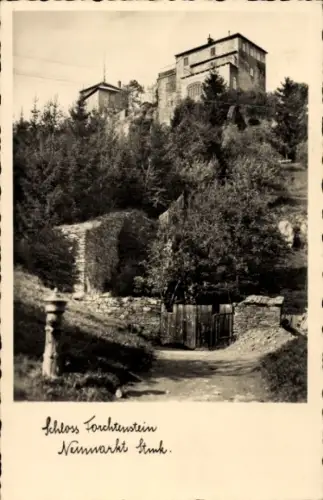 Ak Neumarkt in der Steiermark, Schloss Forchtenstein,  Natur, Bäume, Weg