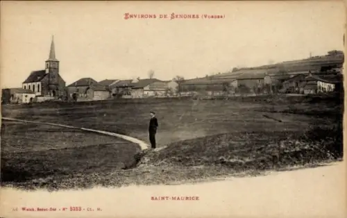 Ak Saint Maurice Vosges, Gesamtansicht, Kirche