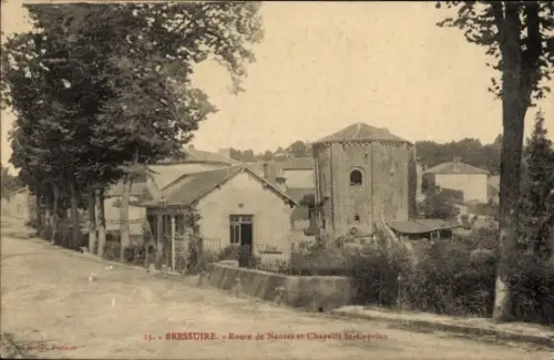 Ak Bressuire Deux Sèvres, Route de Nantes, Chapelle St. Cyprien