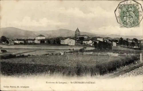 Ak Saint Georges d'Aurac Haute Loire, Panoramablick