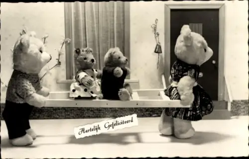Ak Glückwunsch, Teddys