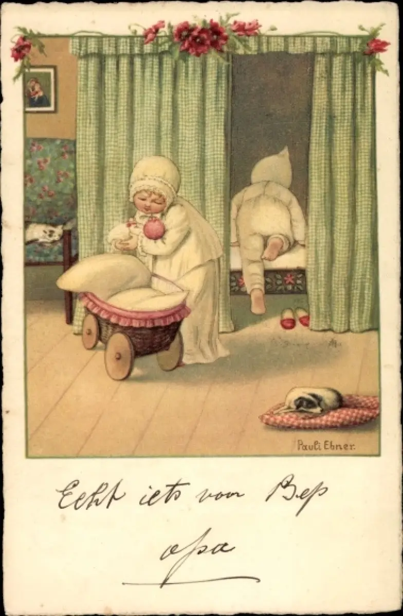CPA illustrée Pauli EBNER Bonne année (51092