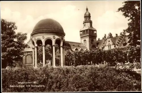 Ak Wiesbaden in Hessen, Nerotempel mit Restaurant