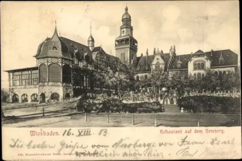 Ak Wiesbaden in Hessen, Restaurant auf dem Neroberg
