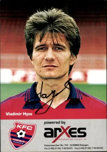 Autogrammkarte Fußballer Vladimir Hyza, KFC Uerdingen 05, Autogramm