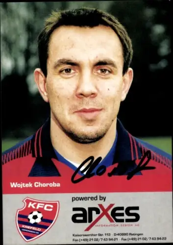 Autogrammkarte Fußballer Wojtek Choroba, KFC Uerdingen 05, Autogramm