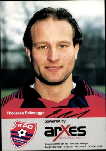 Autogrammkarte Fußballer Thorsten Schmugge, KFC Uerdingen 05, Autogramm