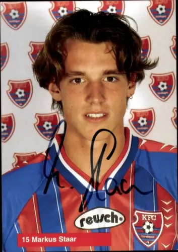 Autogrammkarte Fußballer Markus Staar, KFC Uerdingen 05, Autogramm