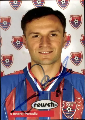 Autogrammkarte Fußballer Andrej Panadic, KFC Uerdingen 05, Autogramm